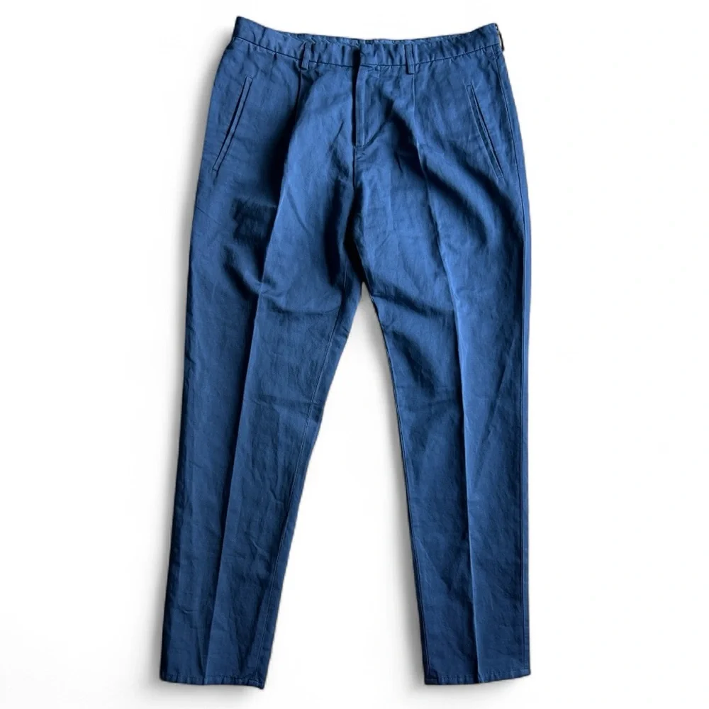 Michael Kors Men's linen blend dress pants in Blue in size 34/32